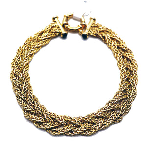 14KT Woven Braid Gold Bracelet