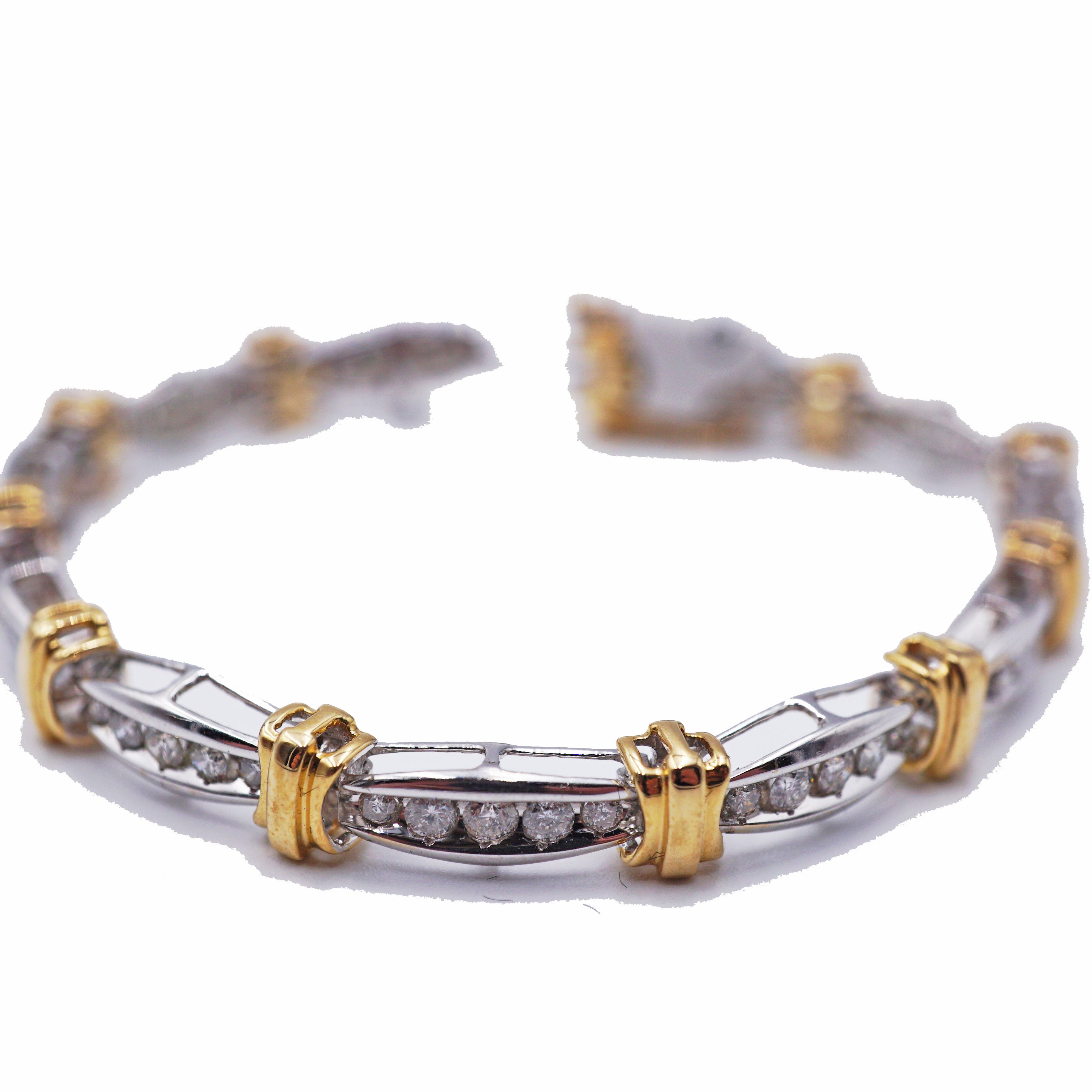 5 CTW Diamond White & Yellow Tennis Bracelet – Laviolette Jewelry