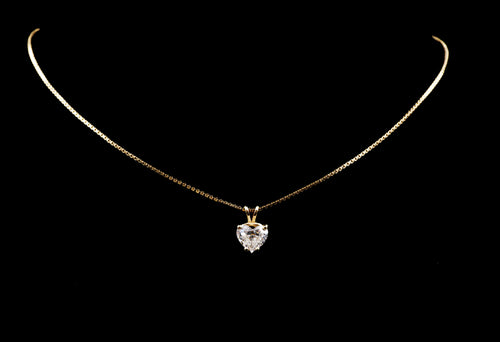 Heart Diamond Pendant & Chain