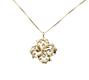 Fleur Diamond Pendant & Chain