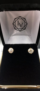 .90 CTW 14 KT YG Diamond Stud Earrings