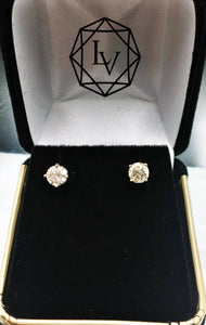 .80 CTW 14 KT WG Diamond Stud Earrings